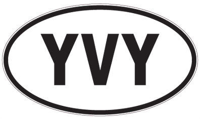 YVY - 3 Letter Initials Oval Sticker