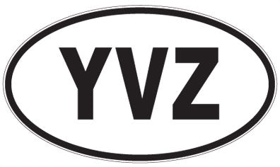 YVZ - 3 Letter Initials Oval Magnet