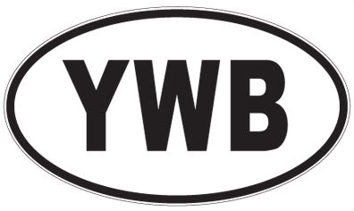 YWB - 3 Letter Initials Oval Sticker