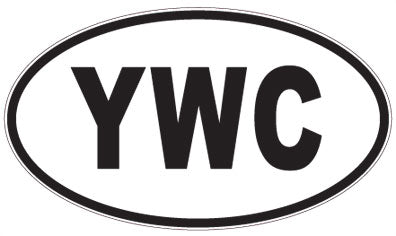 YWC - 3 Letter Initials Oval Sticker