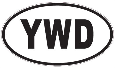 YWD - 3 Letter Initials Oval Magnet