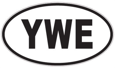 YWE - 3 Letter Initials Oval Magnet