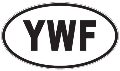 YWF - 3 Letter Initials Oval Magnet