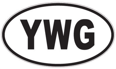 YWG - 3 Letter Initials Oval Sticker
