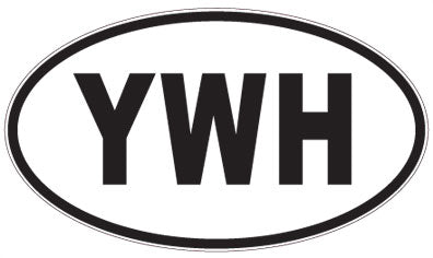 YWH - 3 Letter Initials Oval Sticker