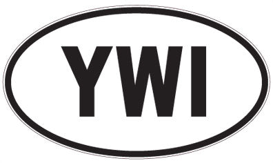 YWI - 3 Letter Initials Oval Magnet