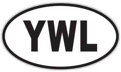 YWL - 3 Letter Initials Oval Magnet