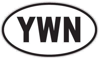 YWN - 3 Letter Initials Oval Magnet