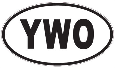 YWO - 3 Letter Initials Oval Magnet