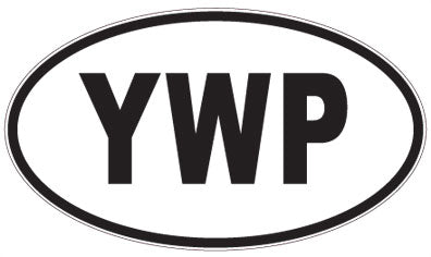 YWP - 3 Letter Initials Oval Magnet
