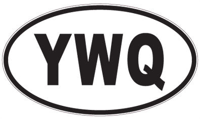 YWQ - 3 Letter Initials Oval Magnet