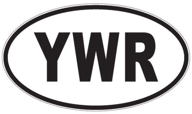 YWR - 3 Letter Initials Oval Magnet