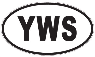 YWS - 3 Letter Initials Oval Magnet