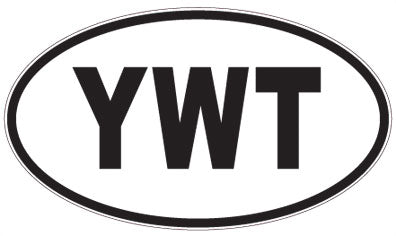 YWT - 3 Letter Initials Oval Magnet