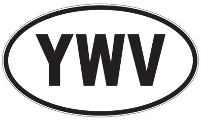 YWV - 3 Letter Initials Oval Sticker