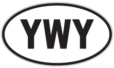 YWY - 3 Letter Initials Oval Sticker