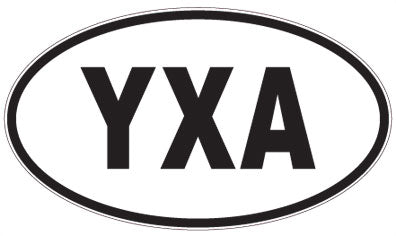 YXA - 3 Letter Initials Oval Sticker