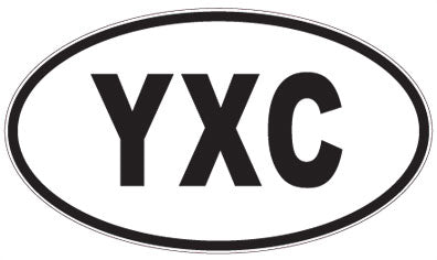 YXC - 3 Letter Initials Oval Sticker
