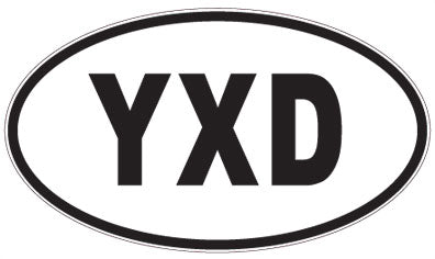 YXD - 3 Letter Initials Oval Sticker
