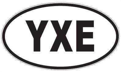 YXE - 3 Letter Initials Oval Sticker