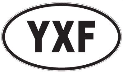 YXF - 3 Letter Initials Oval Magnet