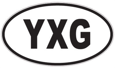 YXG - 3 Letter Initials Oval Magnet