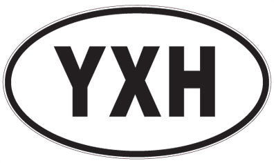 YXH - 3 Letter Initials Oval Sticker