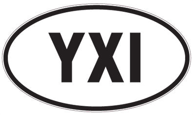 YXI - 3 Letter Initials Oval Magnet