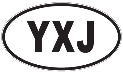 YXJ - 3 Letter Initials Oval Magnet