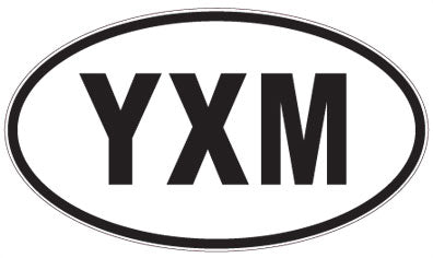 YXM - 3 Letter Initials Oval Magnet