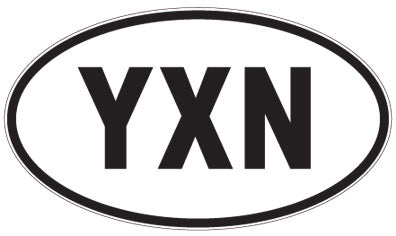 YXN - 3 Letter Initials Oval Magnet