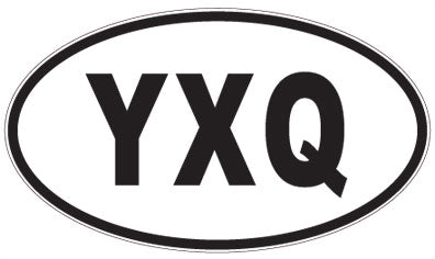 YXQ - 3 Letter Initials Oval Magnet