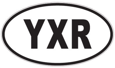 YXR - 3 Letter Initials Oval Magnet