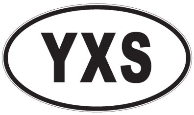 YXS - 3 Letter Initials Oval Magnet