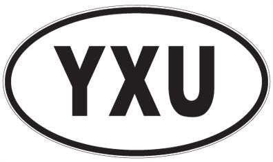 YXU - 3 Letter Initials Oval Magnet