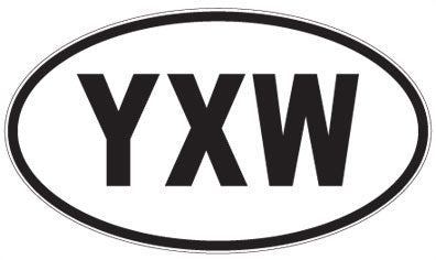 YXW - 3 Letter Initials Oval Magnet