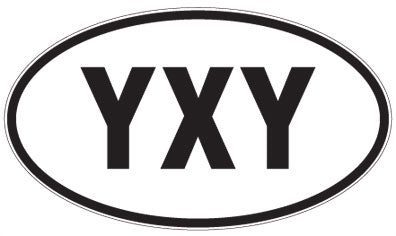 YXY - 3 Letter Initials Oval Magnet