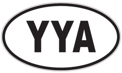 YYA - 3 Letter Initials Oval Sticker