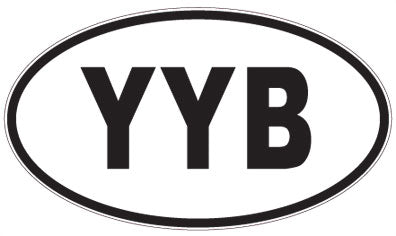 YYB - 3 Letter Initials Oval Magnet