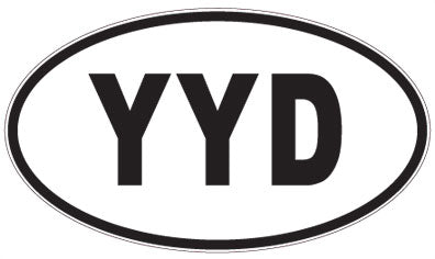 YYD - 3 Letter Initials Oval Sticker