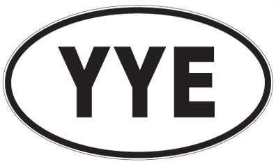 YYE - 3 Letter Initials Oval Magnet