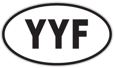 YYF - 3 Letter Initials Oval Sticker