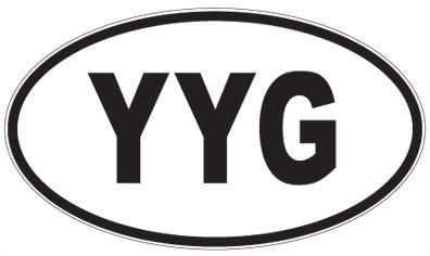 YYG - 3 Letter Initials Oval Magnet