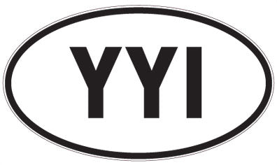 YYI - 3 Letter Initials Oval Magnet