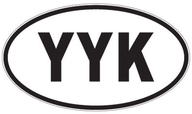 YYK - 3 Letter Initials Oval Sticker