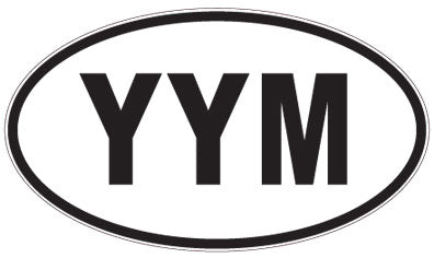 YYM - 3 Letter Initials Oval Magnet