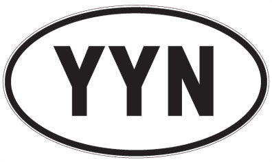 YYN - 3 Letter Initials Oval Magnet