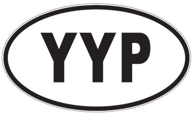 YYP - 3 Letter Initials Oval Sticker