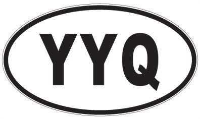 YYQ - 3 Letter Initials Oval Magnet
