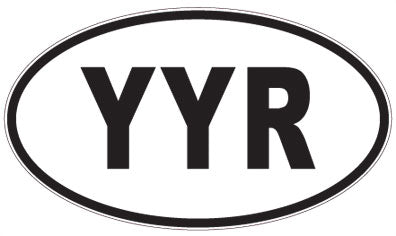 YYR - 3 Letter Initials Oval Sticker